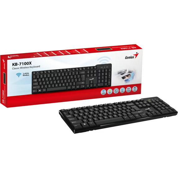 Клавіатура GENIUS KB-7100X Black (31320001406) Конструкція мембранна