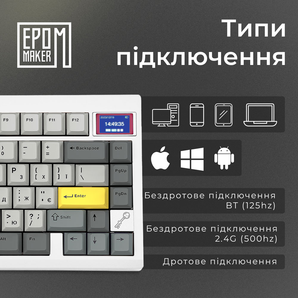 Заказать Клавиатура EPOMAKER TH80 Pro V2 White (TH80-PROV2-W-WT)