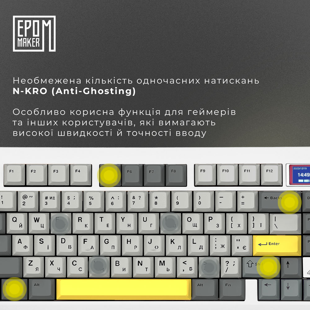 Клавиатура EPOMAKER TH80 Pro V2 White (TH80-PROV2-W-WT) Класс игровая