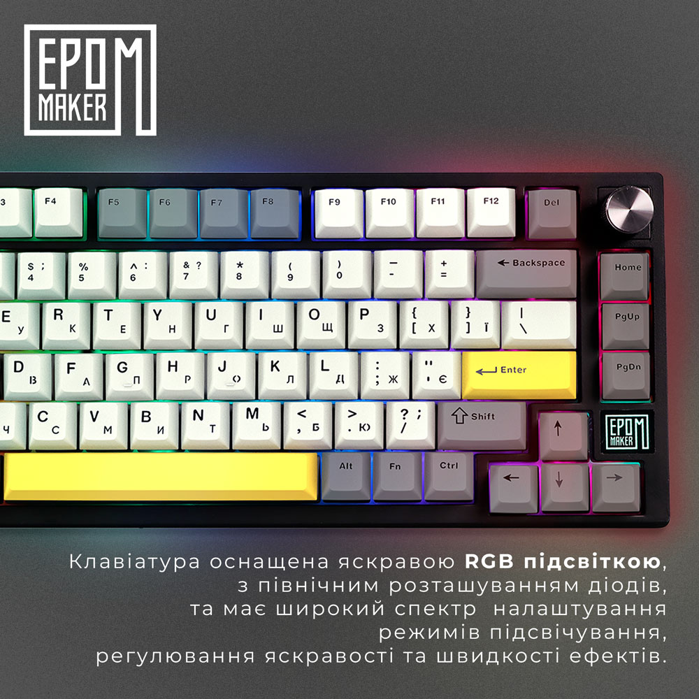 Клавіатура EPOMAKER TH80 SE Black (TH80-SE-B-F) Комплектація клавіатура