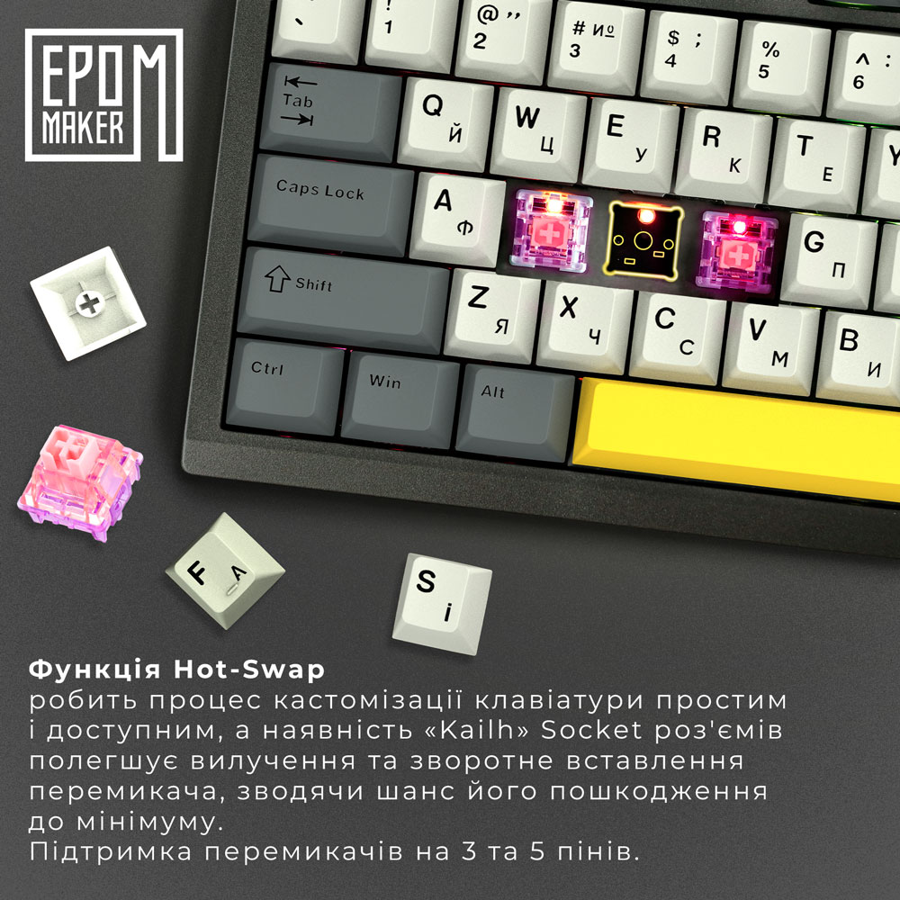 В Україні Клавіатура EPOMAKER TH80 SE Black (TH80-SE-B-F)