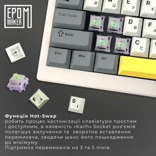 Клавіатура EPOMAKER Shadow-X White (SHX-W-WL)