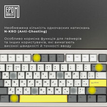 Клавіатура EPOMAKER Shadow-S TKL White (SHS-W-M)