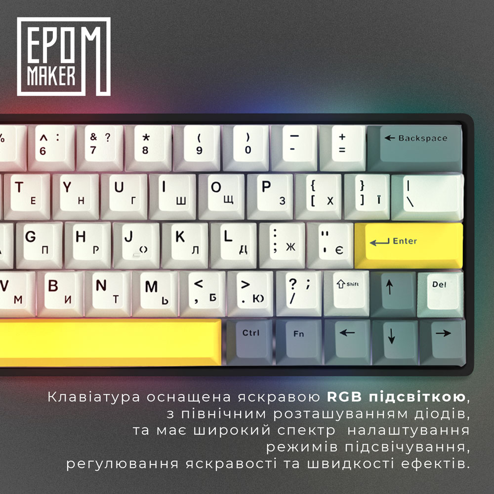 Клавиатура EPOMAKER EP64 Black (EP64-B-M) Класс игровая