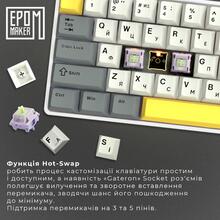 Клавіатура EPOMAKER EP84 Plus 75% Wisteria Linear Switch Hot-Swap RGB White UA (EP84-W-WL)