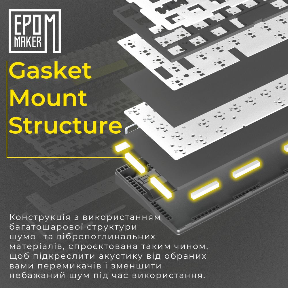 Заказать Клавиатура EPOMAKER EK68 65% Budgerigar V2 Switch Hot-Swap RGB Black UA (EK68-B-BV2)