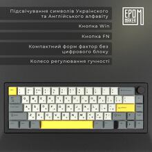 Клавиатура EPOMAKER EK68 65% Budgerigar V2 Switch Hot-Swap RGB Black UA (EK68-B-BV2)