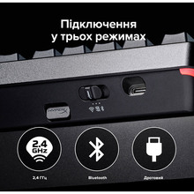 Клавіатура HYPERX Alloy Rise 75 PBT HX Red Wireless (91Y91AA#ABA)