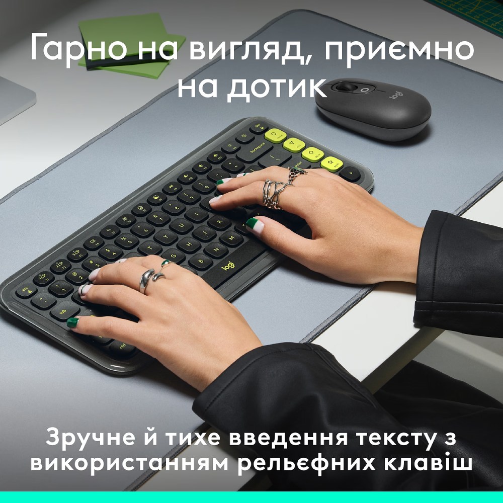 В Фокстрот Клавиатура LOGITECH POP ICON KEYS Graphite (L920-013157)