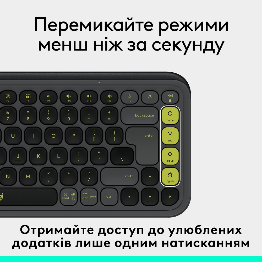 Фото Клавиатура LOGITECH POP ICON KEYS Graphite (L920-013157)