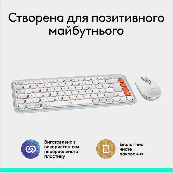 Внешний вид Комплект LOGITECH POP ICON COMBO Off White (L920-013141)