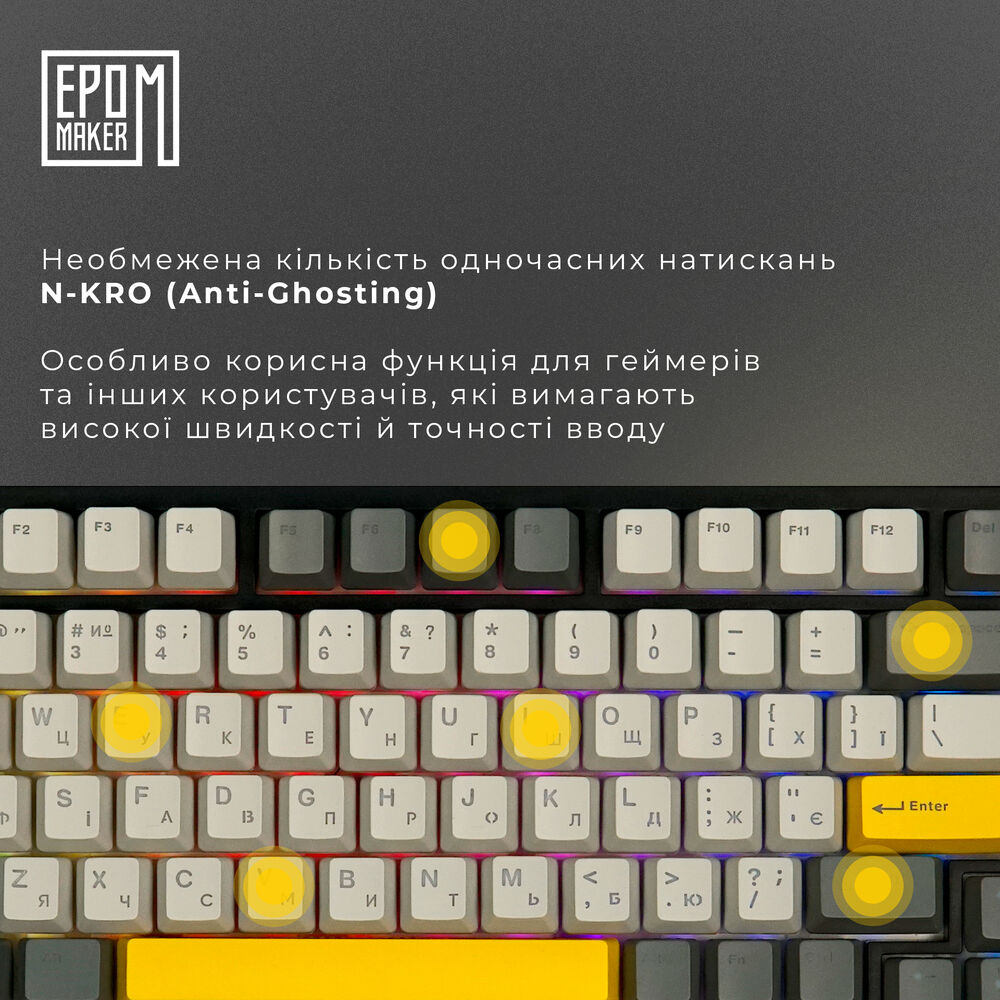 Клавиатура EPOMAKER AK820 Pro 75% Gift Switch Hot-Swap 2.4G/BT/USB LCD Screen RGB Black (AK820 Pro) Класс игровая