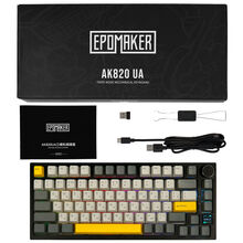 Клавиатура EPOMAKER AK820 Pro 75% Gift Switch Hot-Swap 2.4G/BT/USB LCD Screen RGB Black (AK820 Pro)