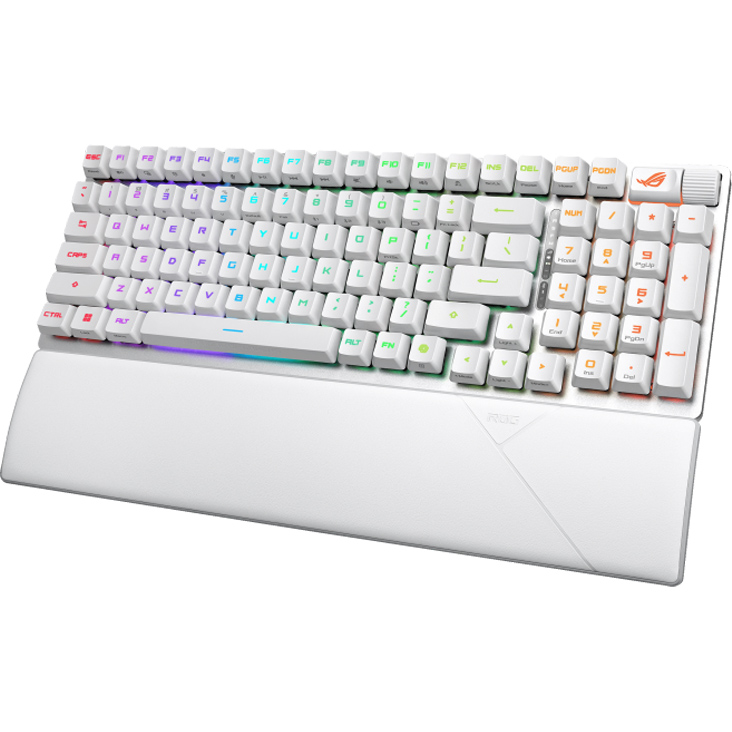 Фото Клавіатура ASUS ROG Strix Scope II RX Optical White (90MP03S0-BKUA30)