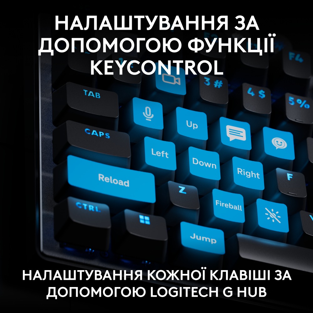 Клавіатура LOGITECH G PRO X TKL RAPID Black (920-013233) Підключення бездротове