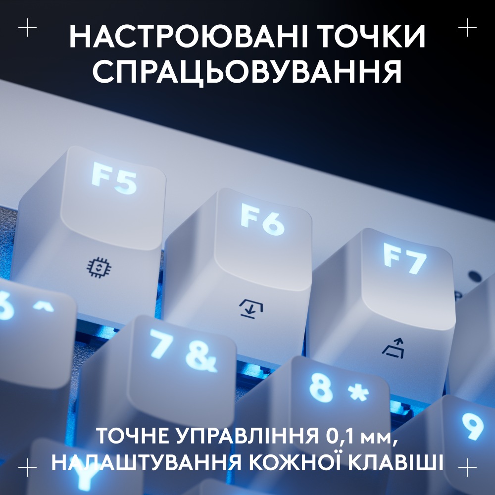 Клавіатура LOGITECH G PRO X TKL RAPID White (920-013242) Конструкція магнітна