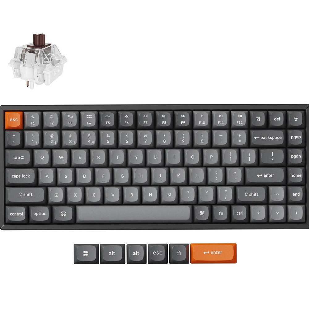 В Україні Клавіатура KEYCHRON K2 Max 84Key Super Brown Black (K2M-J3-UA)