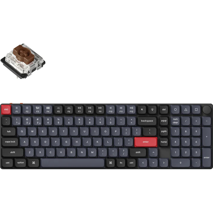 Клавиатура KEYCHRON K17 PRO 100 Key Gateron MX 2.0 Brown RGB Hot-Swap Black (K17P-H3-UA) Комплектация клавиатура