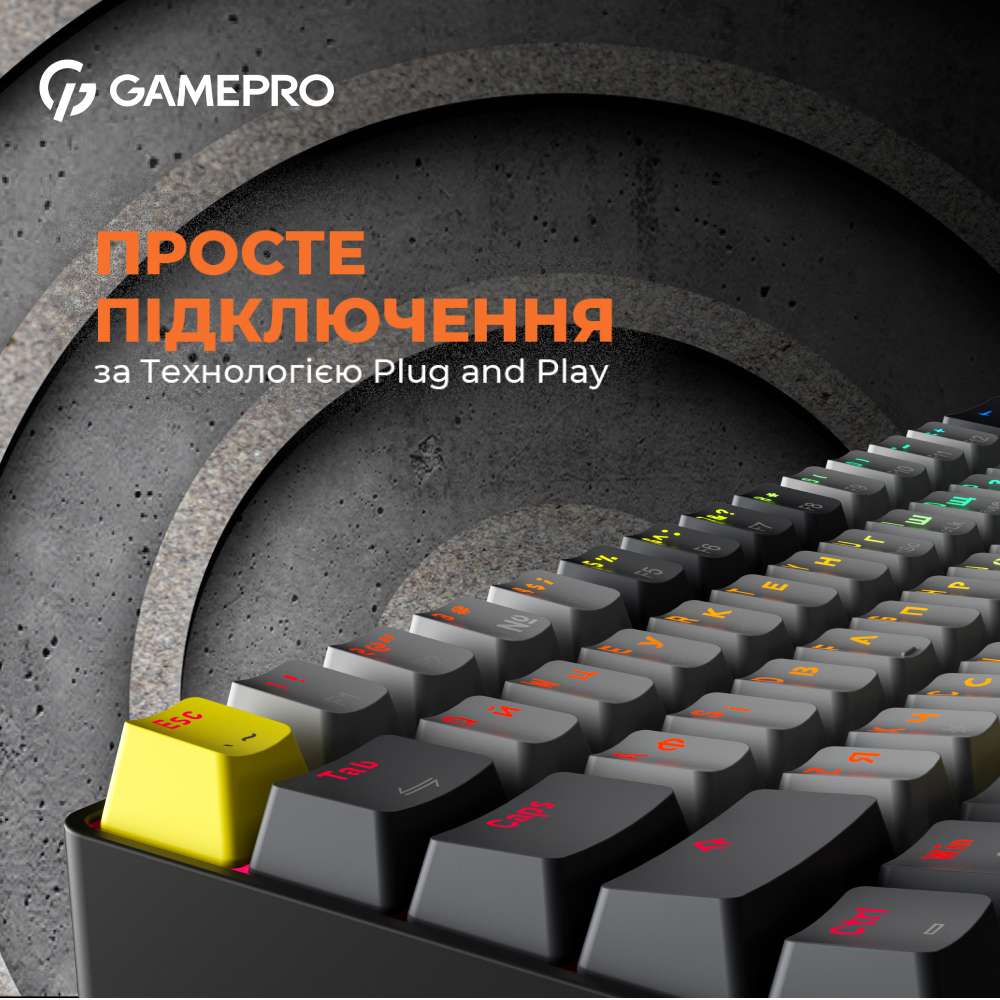 Замовити IT/kbrd GAMEPRO Asgard Fenrir (MK130G Pro) 60% Outemu red Switch Hot-Swap RGB Black UA