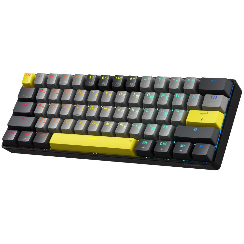 IT/kbrd GAMEPRO Asgard Fenrir (MK130G Pro) 60% Outemu red Switch Hot-Swap RGB Black UA Клас ігрова