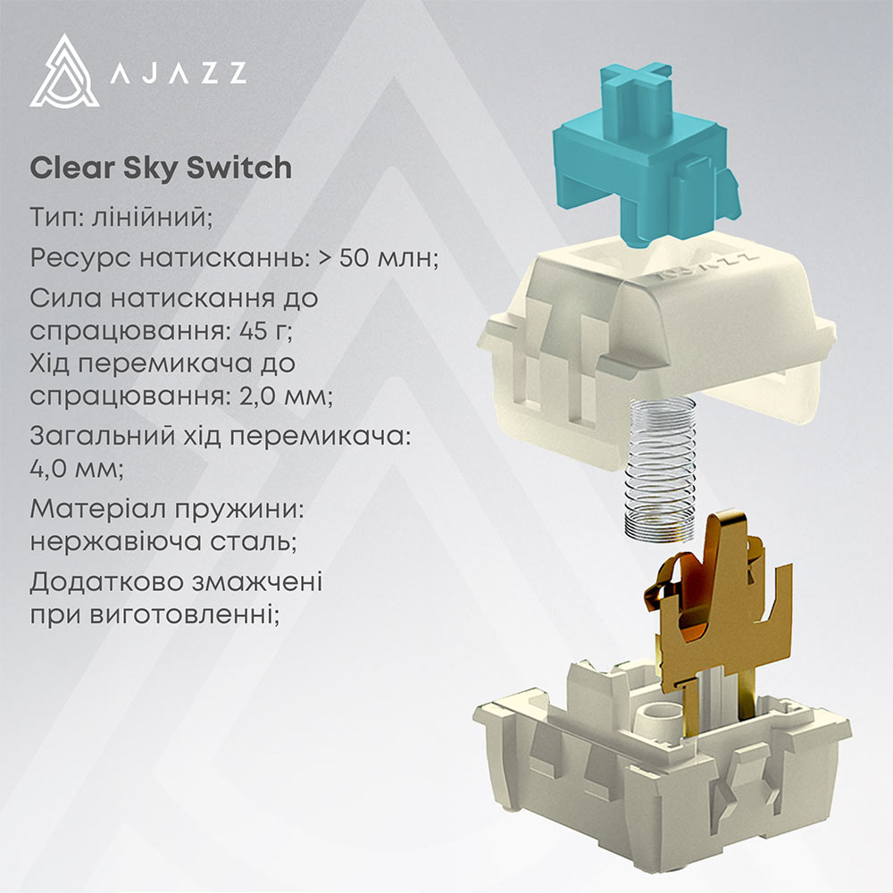 Замовити Клавіатура AJAZZ AK980 Clear Sky Switch Purple (AK980-CS-PWB)