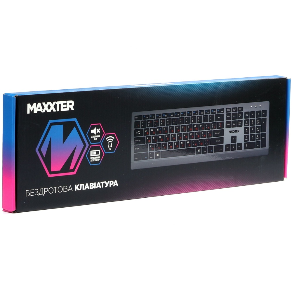 Клавіатура MAXXTER KBW-01G-UA Конструкція ножична