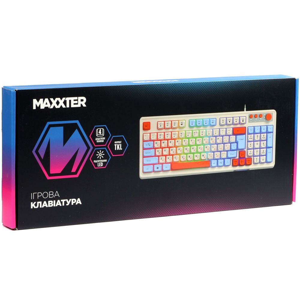 Клавиатура MAXXTER KBG-3C01-UA Конструкция мембранная