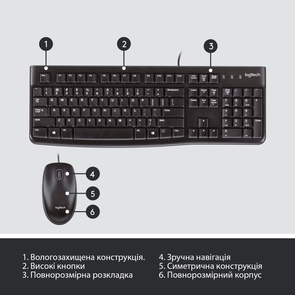 Фото Комплект LOGITECH Desktop MK120