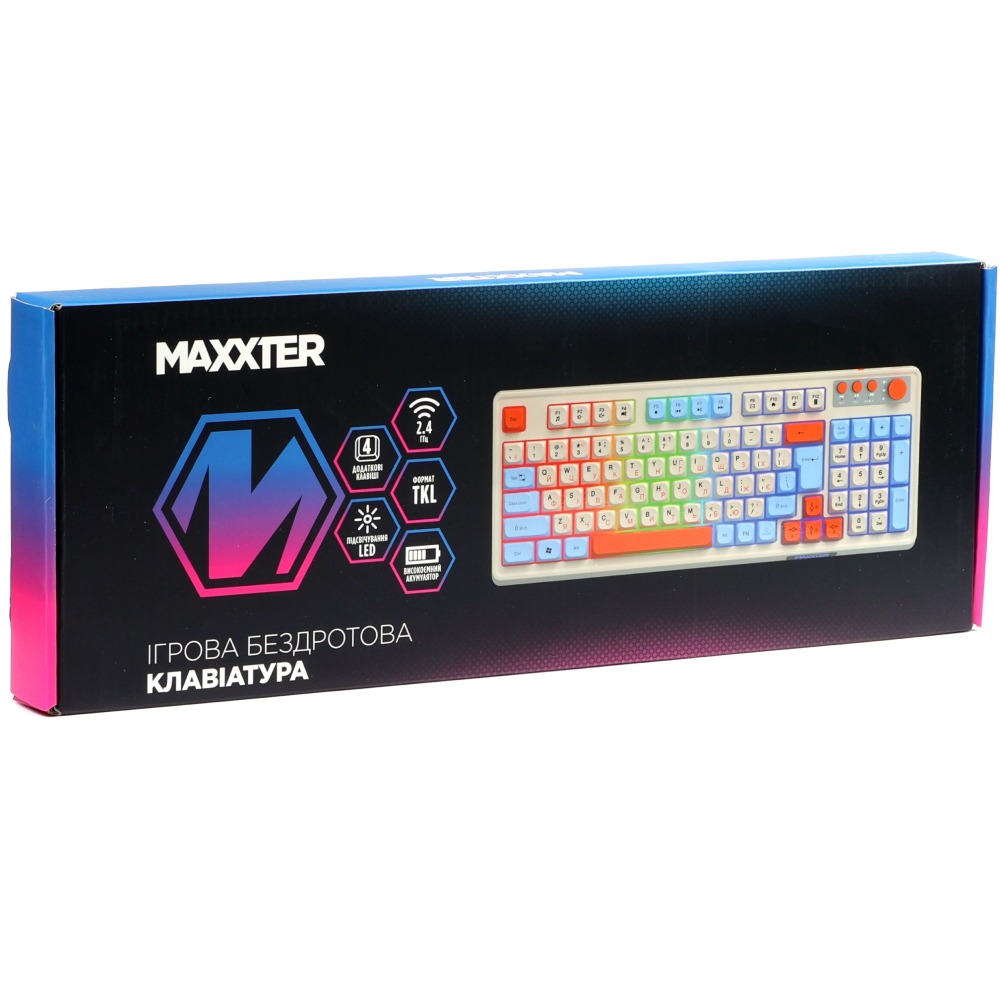 Клавиатура MAXXTER KBGW-3C01-UA Конструкция мембранная