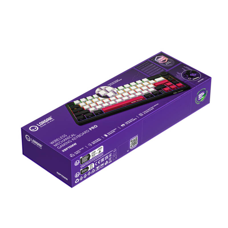 Клавиатура LORGAR KBP70MW Pro Wireless Mechanical EN/UA Black-Red (LRG-KBP70MW-BK-US) Фото 23 Клавиатура LORGAR KBP70MW Pro Wireless Mechanical EN/UA Black-Red (LRG-KBP70MW-BK-US)