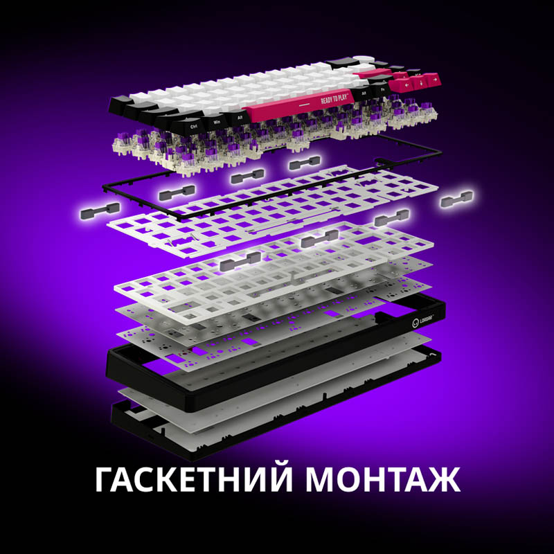 Клавиатура LORGAR KBP70MW Pro Wireless Mechanical EN/UA Black-Red (LRG-KBP70MW-BK-US) Покупка Клавиатура LORGAR KBP70MW Pro Wireless Mechanical EN/UA Black-Red (LRG-KBP70MW-BK-US)