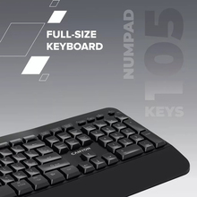 Клавиатура CANYON HKB-W6 Ergonomic Dual Mode Wireless EN/UA Black (CNS-HKBW6)