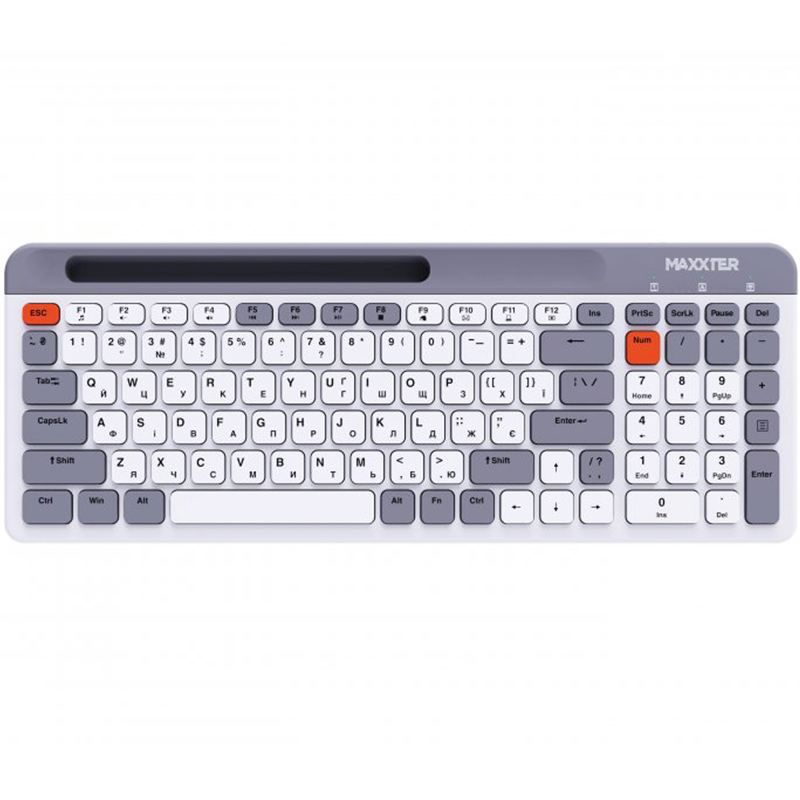 Клавіатура MAXXTER Wireless White/Grey (KBW-02G-UA) Клавіатура MAXXTER Wireless White/Grey (KBW-02G-UA)