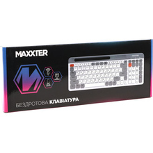 Клавіатура MAXXTER Wireless White/Grey (KBW-02G-UA)
