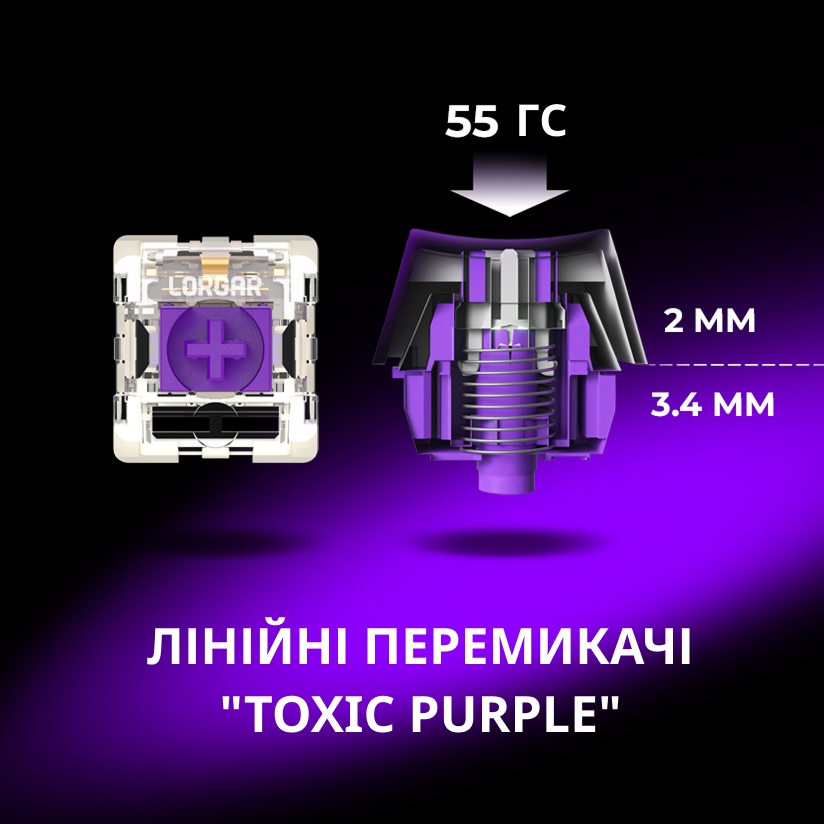 В інтернет магазині Клавіатура LORGAR KBP7075W Wireless Gaming Mechanical Pro Black-Red (LRG-KBP7075W-BK-US)