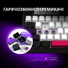 Клавіатура LORGAR KBP7075W Wireless Gaming Mechanical Pro Black-Red (LRG-KBP7075W-BK-US)