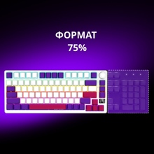 Клавіатура LORGAR KBP7075W Wireless Gaming Mechanical Pro White (LRG-KBP7075W-WH-US)
