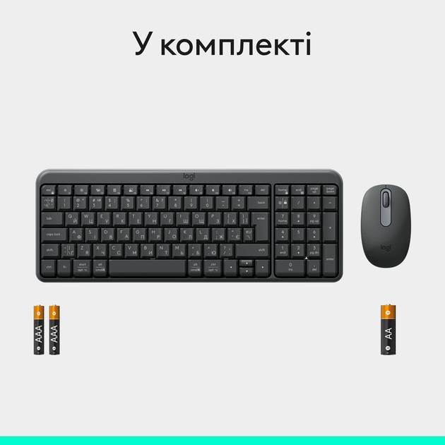 Зображення Комплект LOGITECH MK250 Wireless Combo GRAPHITE UKR (920-013823)