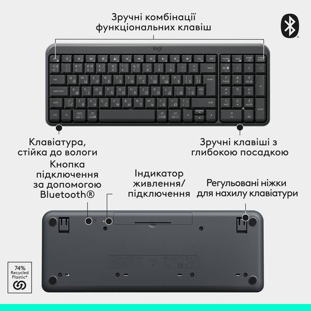 Покупка Комплект LOGITECH MK250 Wireless Combo GRAPHITE UKR (920-013823)