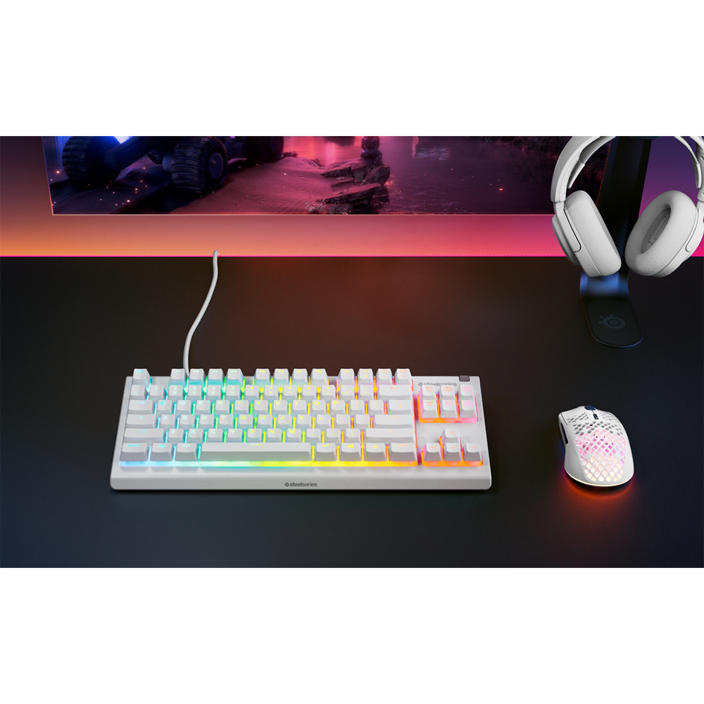 Внешний вид Клавиатура STEELSERIES Apex 3 TKL UA White (64819)