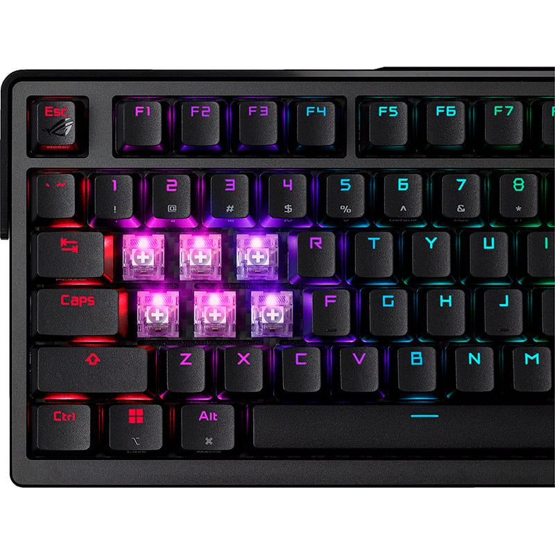 Зображення Клавіатура ASUS ROG Azoth Extreme NX Snow RGB Black (90MP03MA-BKUA01)