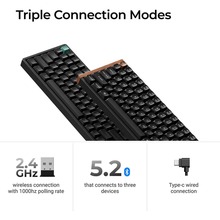Клавіатура KEYCHRON K2HE Gateron Double-Rail Magnetic Nebula QMK RGB Black (K2H-F1-UA)