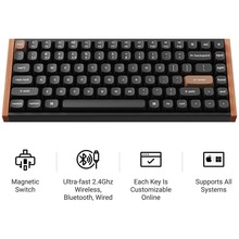 Клавіатура KEYCHRON K2HE Gateron Double-Rail Magnetic Nebula QMK RGB Black (K2H-F1-UA)