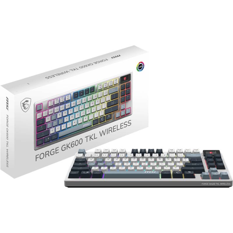 Клавиатура MSI FORGE GK600 TKL W SKY UA Mechanical Linear White (S11-43UAP01-HH9) Класс игровая