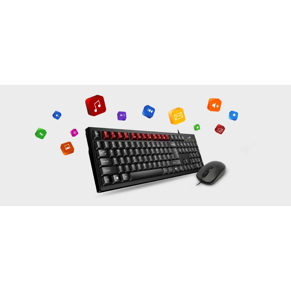 Комплект GENIUS KM-100SE AI Black (31330009410) Комплектация клавиатура+мышь