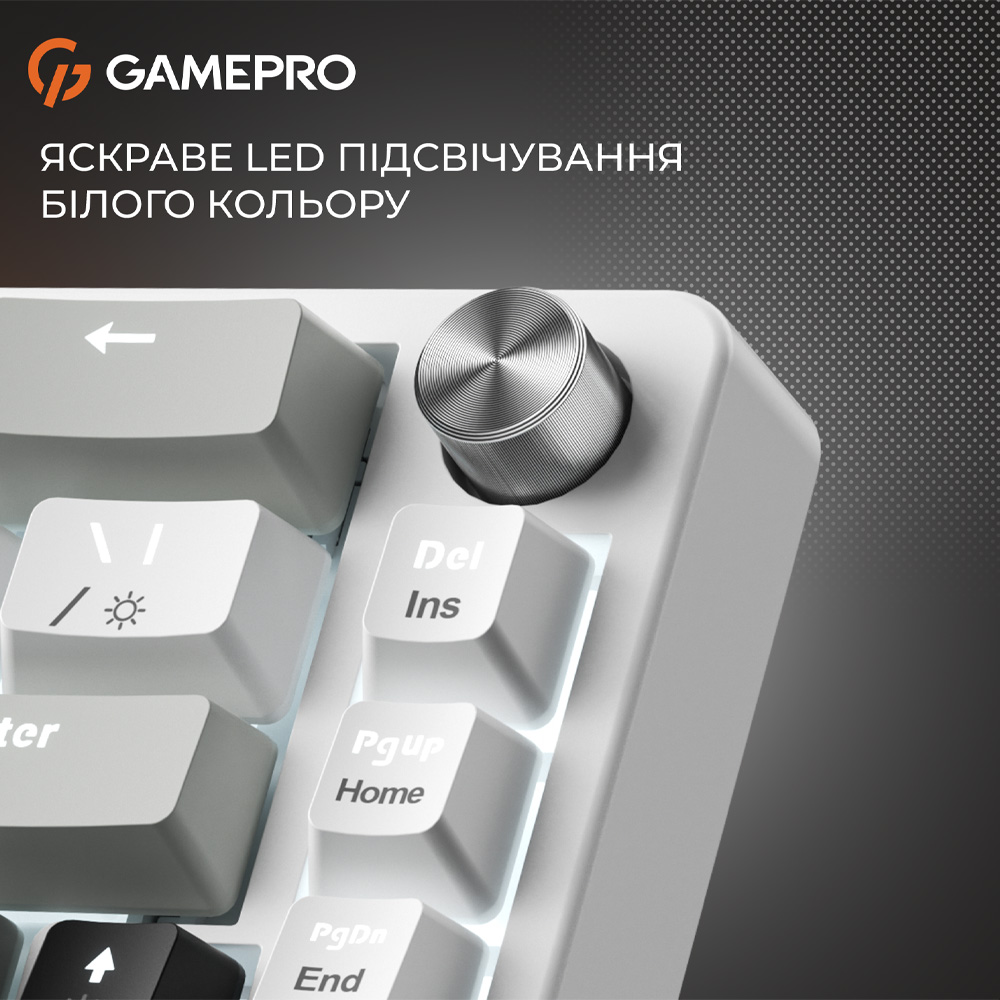 Фото Клавіатура GAMEPRO Genesis Silverlight White (MK116)