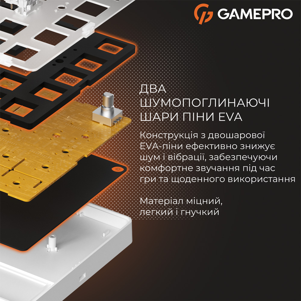 Замовити Клавіатура GAMEPRO Genesis Silverlight White (MK126)