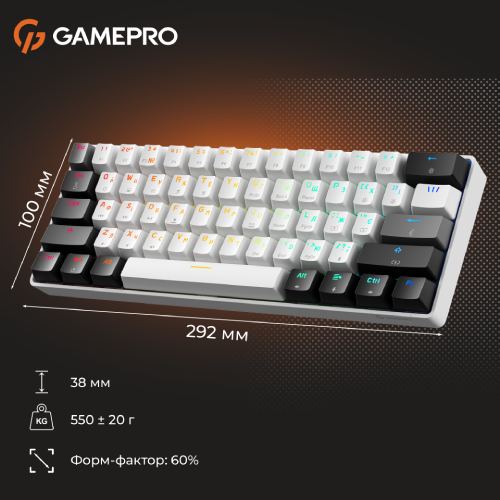 Покупка Клавіатура GAMEPRO Genesis Infinity outem swithes Black/White (MK130BW)
