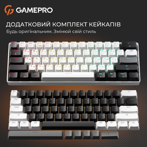 В Україні Клавіатура GAMEPRO Genesis Infinity outem swithes Black/White (MK130BW)