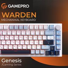 Клавіатура GAMEPRO Genesis Warden outemu swithes Blue/White (MK160BL)
